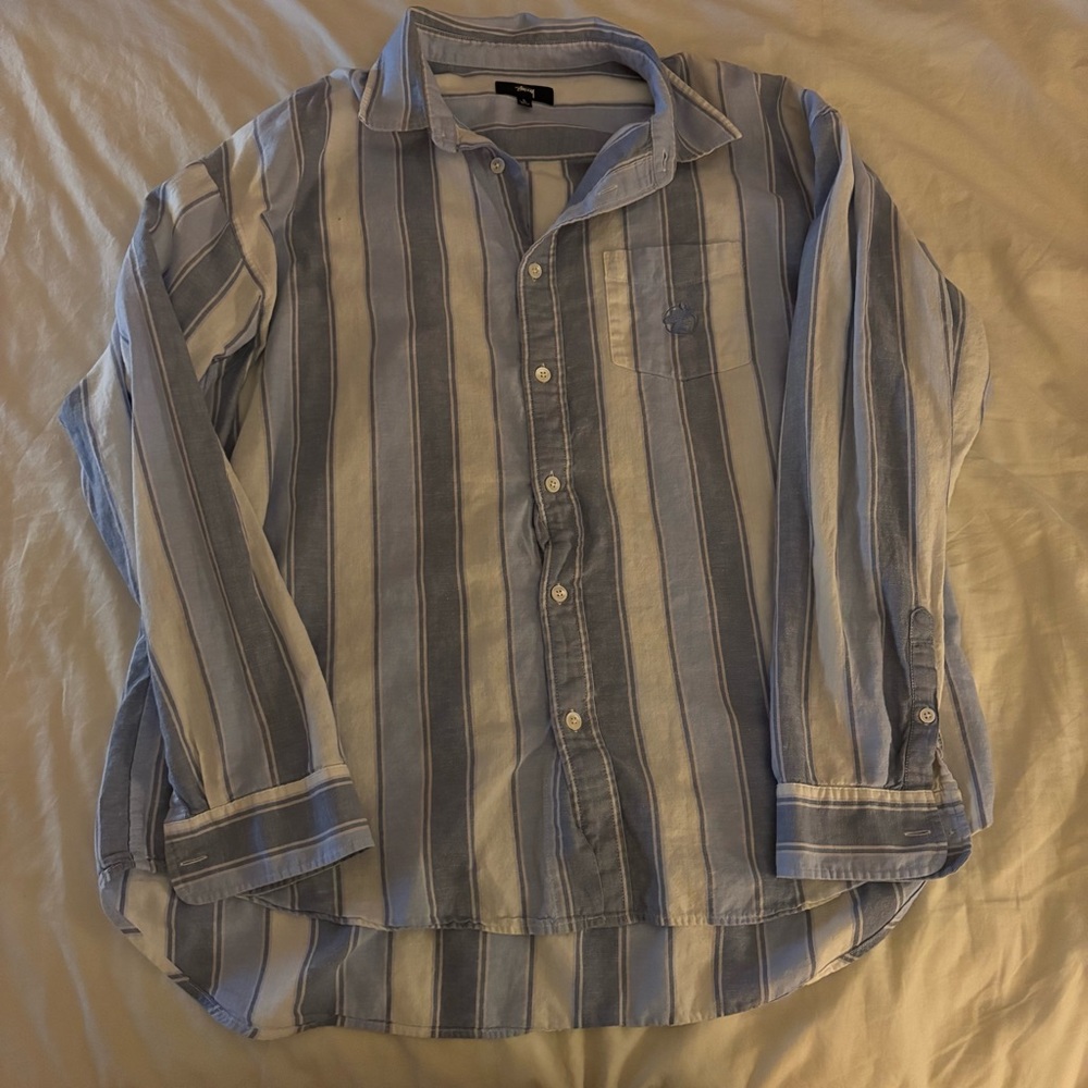 Stussy Surfman Striped Button Down Shirt